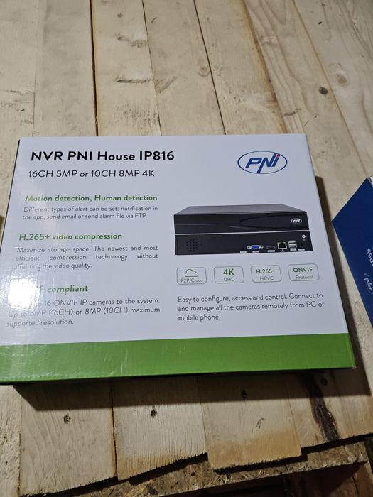 Camere PNI IP55+Hdd 2Tb+NVR IP816 ca Noi, Garantie