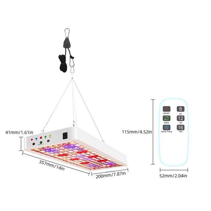 Lampă LED pentru plante Full Spectrum, UV + IR, creștere plante interior