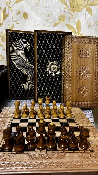 Нарды и шахматы деревянные