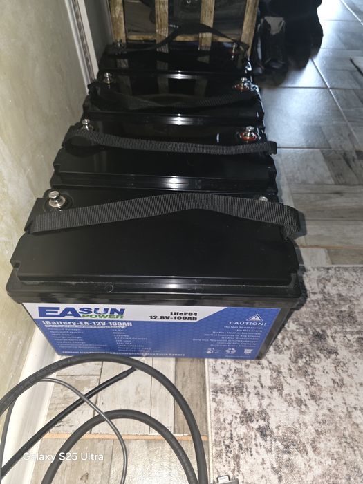 Easun 12V 100Ah Lithium Battery LiFePO4 Rechargeable 6000+ for RV Sola