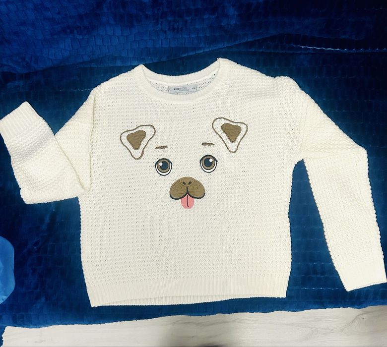 Set Pulovere groase alb si roz