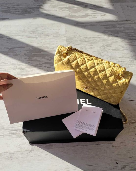 Salee!!! Оргинална чанта на Сhanel от питон