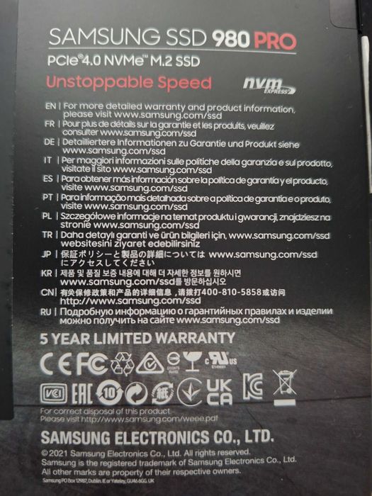 SSD Samsung 980 Pro 2TB Nou Sigilat