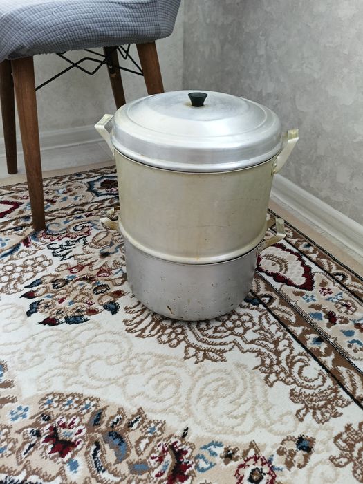 Продам или обменяю на картофель мантницу и кастрюлю. Алюминевые,
