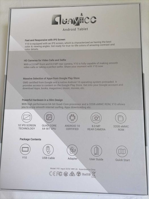Таблет Android 10.0 10 инча qunyiCO Y10 (10.1 "), 2GB RAM 32GB