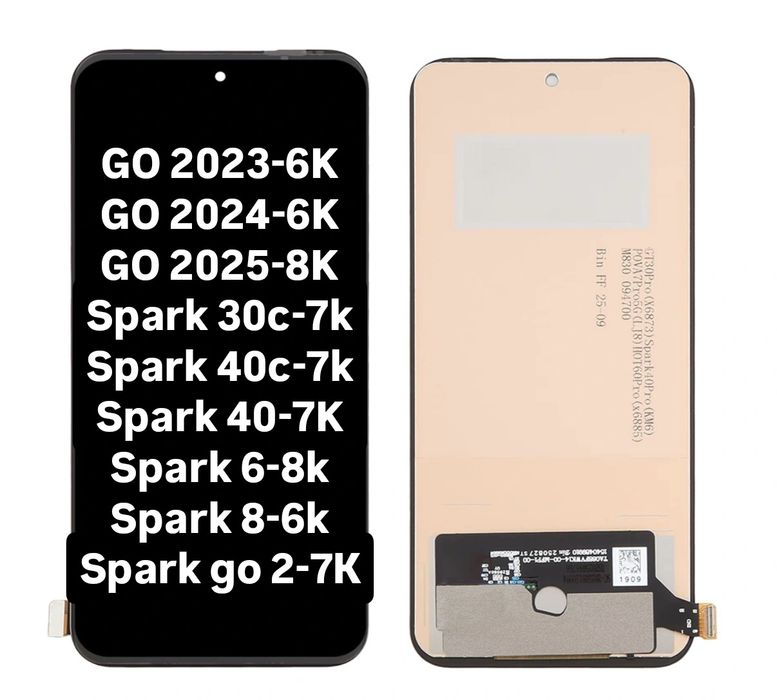 Дисплей Экран Tecno Spark Go 2023/2024/2025/30/40/10/6 pro Техно Спарк