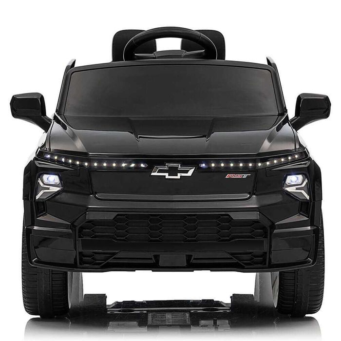 Masinuta electricaChevrolet Silverado negru,CADOU:Nr auto personalizat