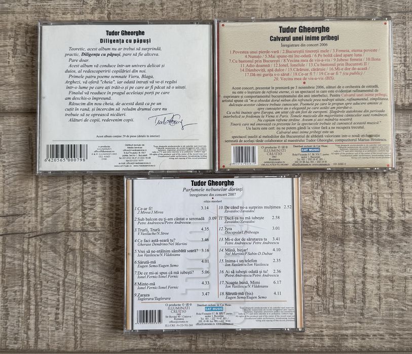 Lot 7 cd-uri muzica romaneasca - Tudor Gheorghe