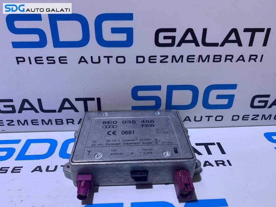 Modul Amplificator Antena Radio Telefon Audi A4 B6 2001 - 2005 Cod 8E0035456 8E0035456A [L3469]