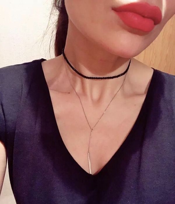 Чокър с камъчета