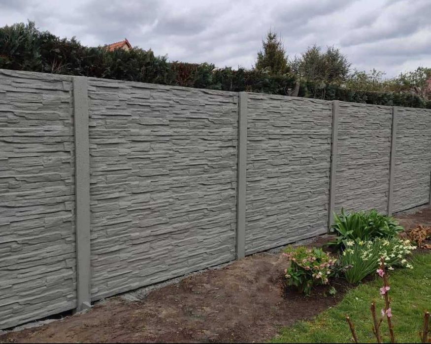 Gard din beton prefabricat. Transport, Montaj, pentru gradina