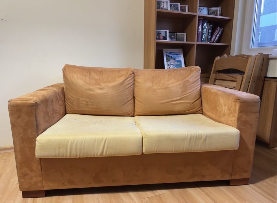 Комплект разтегателен диван с фотьойл