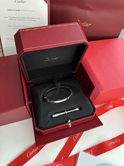 Браслет Cartier полностью в бриллиантах 100% платина