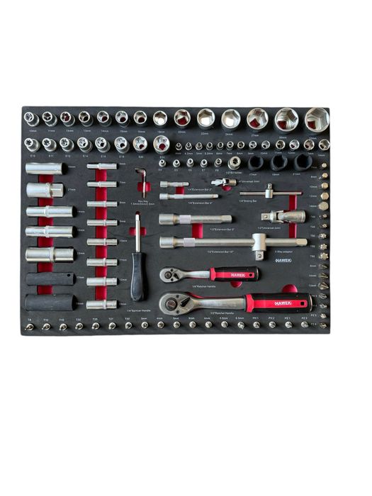 Шкаф-количка с инстументи 261 части HAWEK