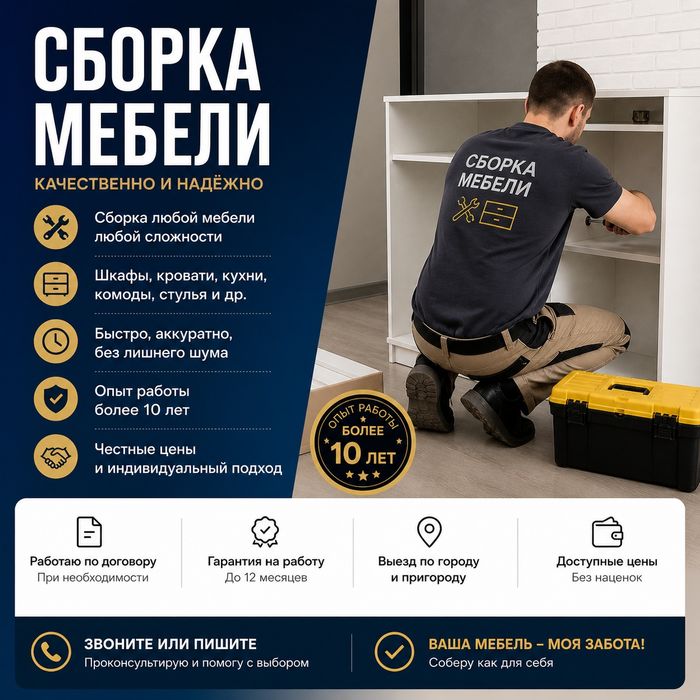 Сборка, ремонт, разбор мебели