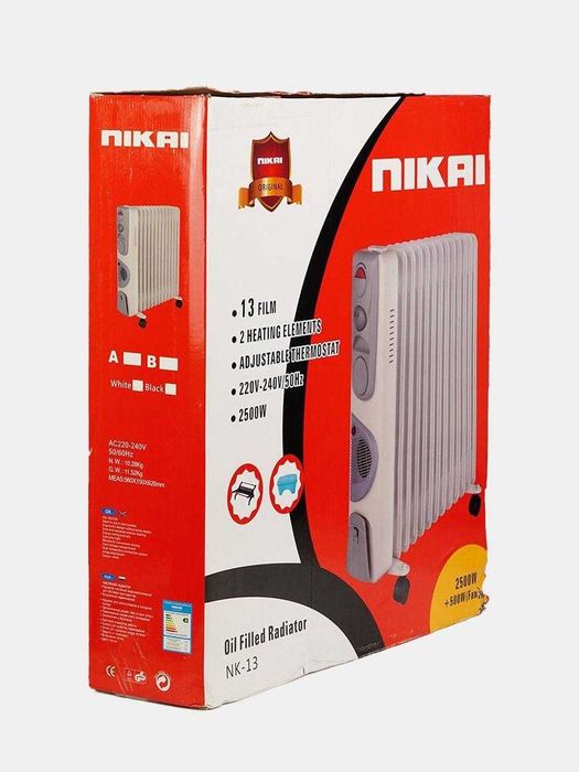 Масляный обогреватель Nikai 13 секции рассрочка кредит насия