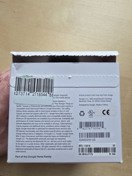 Смарт колонка асистент Google Home Mini