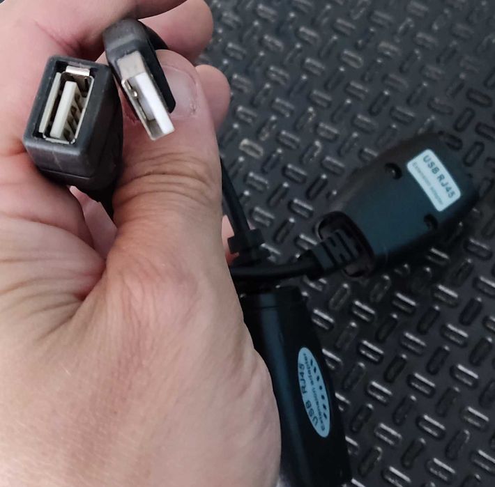 Pereche adaptoare usb -> rj45 -> USB, prelungitor USB prin RJ45