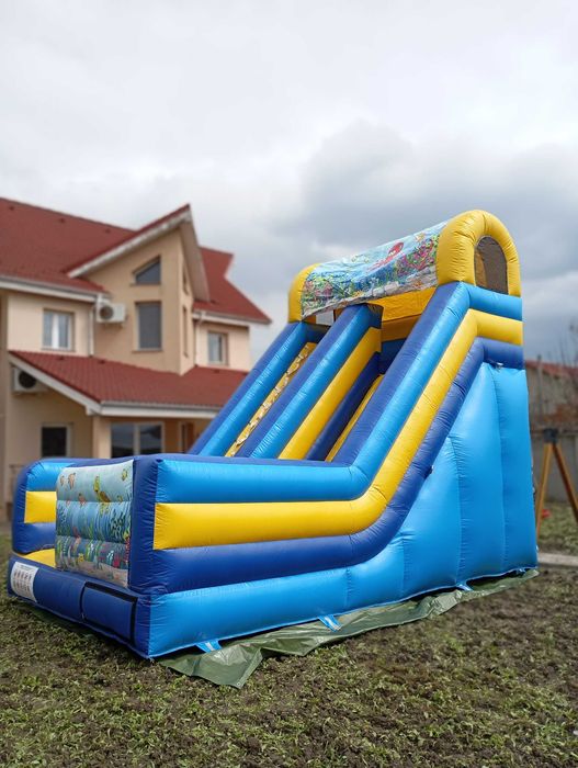 Bubble house cu trambulina tobogan gonflabil topogan