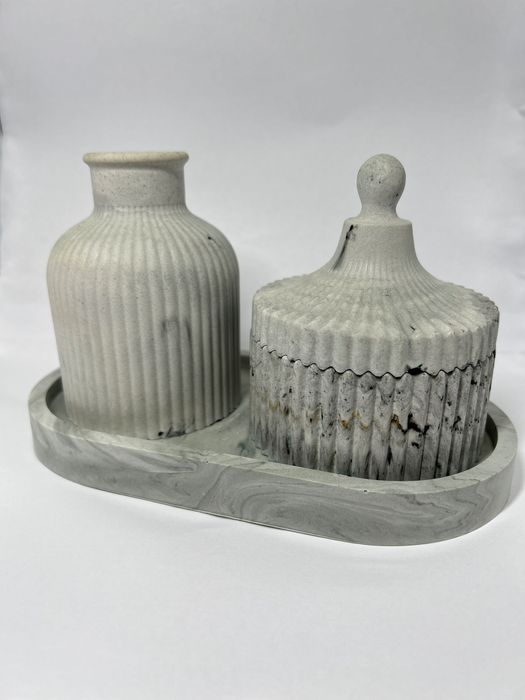 Set ceramică lumânare parfumată Handmade