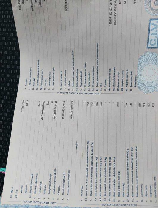 Iveco daily basculabil 50C13 2003