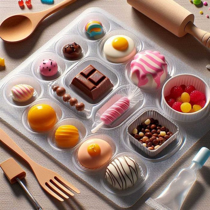 Упаковка для печенья или пирожного.