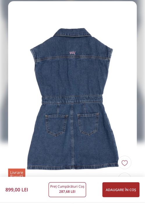 Sarafan rochie blugi fete US Polo nu Zara marime 5 - 6 ani sau 110-116