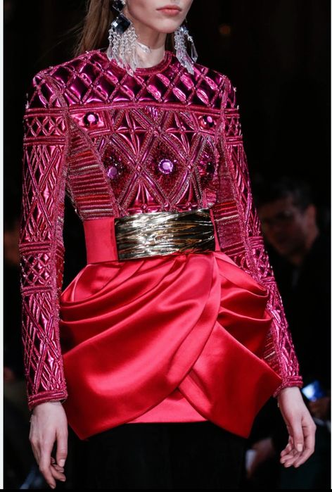 BALMAIN x H&M XS размер мини червена пола
