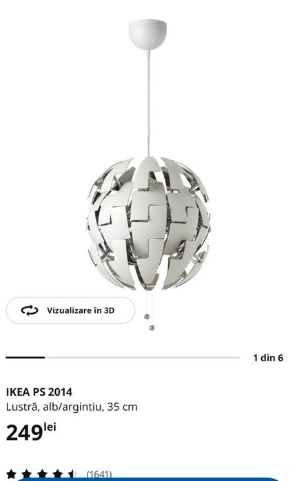 Lustra alba Ikea