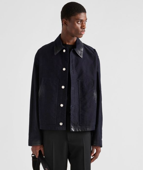 Prada Moleskin Blouson Jacket (navy)