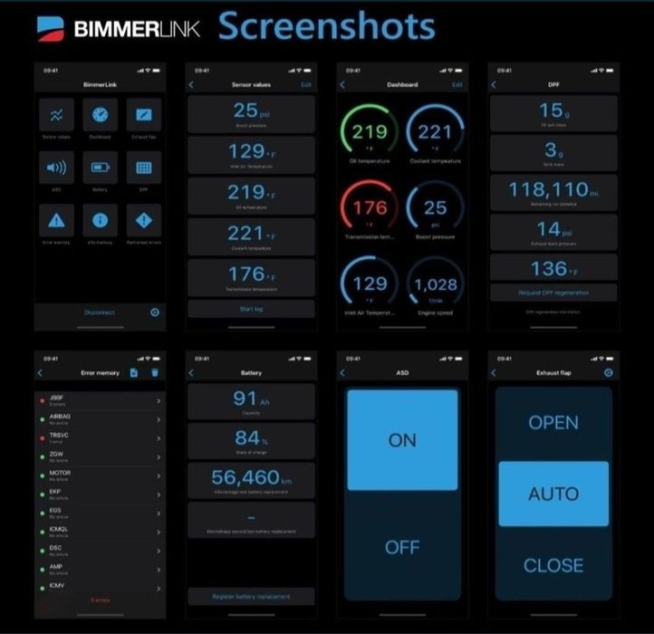 Vlinker BM+ Interfață BMW Codare Activare funcții Regenerare DPF BimmerLink BimmerCode Carista Jscan etc