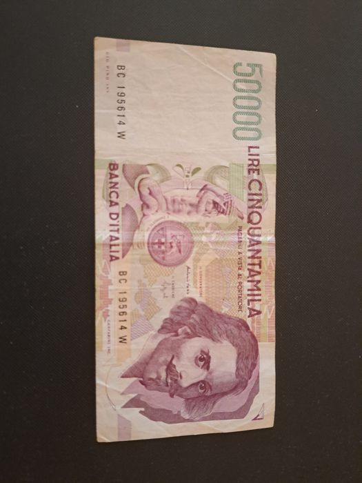Bancnota 50000 lire Italia