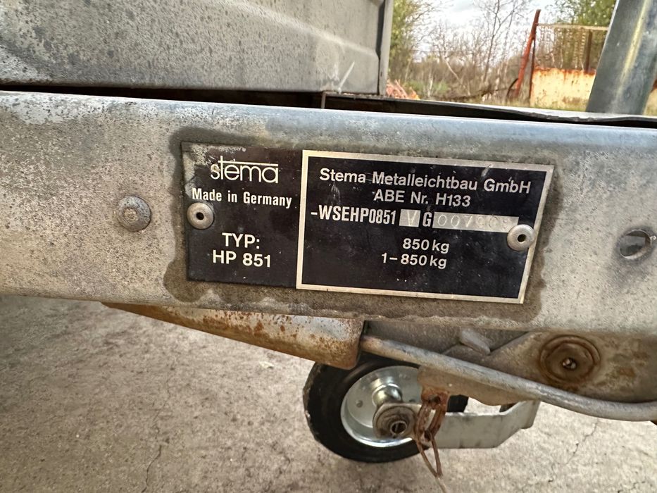 Ремарке STEMA Автомобилно, туристическо, товарно 850кг