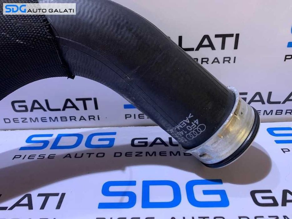 Furtun Conducta Presiune Aer Radiator Intercooler Audi A6 C6 2.0 TDI BLB BNA BRE BRF BVG 2005 - 2008 Cod 4F0145737D [D0896]