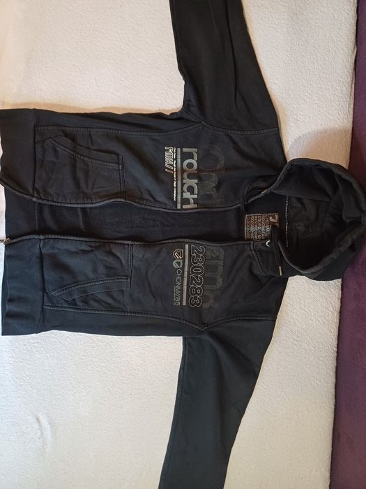 hanorac negru zip-up