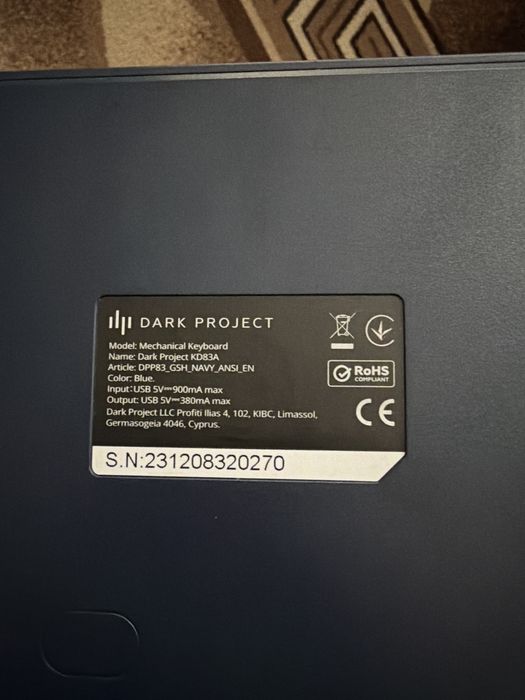 Клавиатура DARK PROJECT KD83A