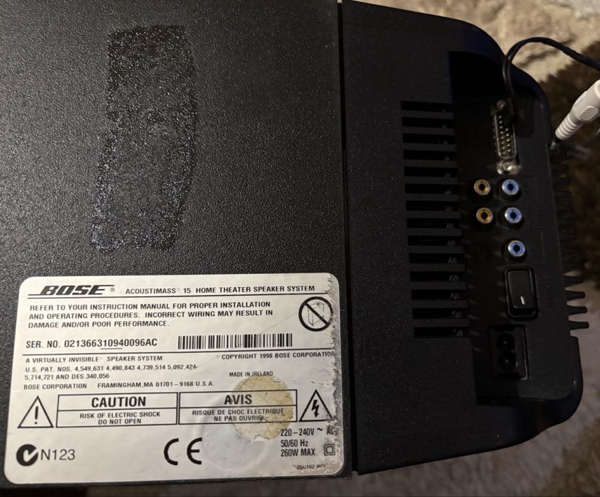 BOSE Acoustimass 15 PUTERE 1260W SUPER Sistem 5.1 Made in IRELAND 30Kg