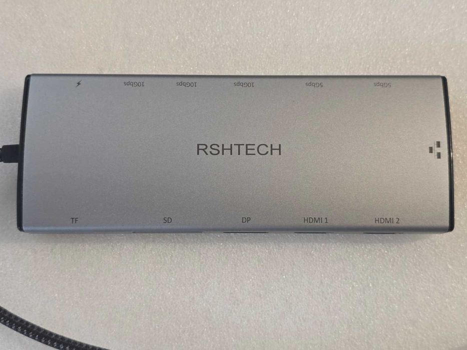 Docking Station 12-în-1 RSHTECH RSH-T12HD, USB-C 3.2 10Gbps, 4K- 60Hz