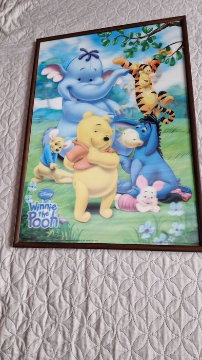 3D мечо пух картина 69.5 Х 49см с рамка