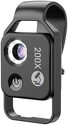 Микроскоп за телефон 200x увеличение с CPL филтър и LED светлина