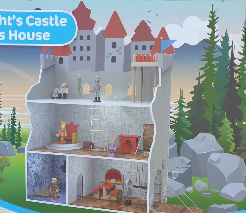 Casa de papusi/Castel de lemn/Cetate de jucarie, inaltime 1m