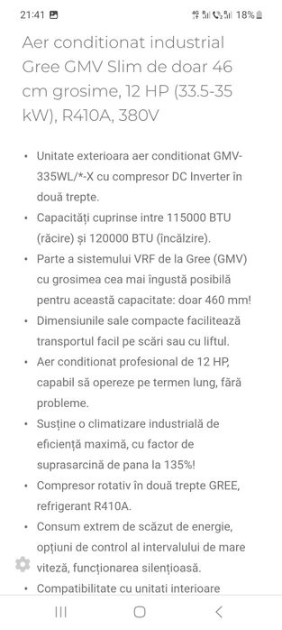Aer conditionat industrial GREE