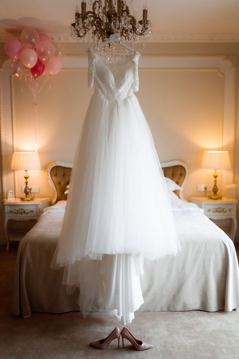 Rochie mireasa tul dantela