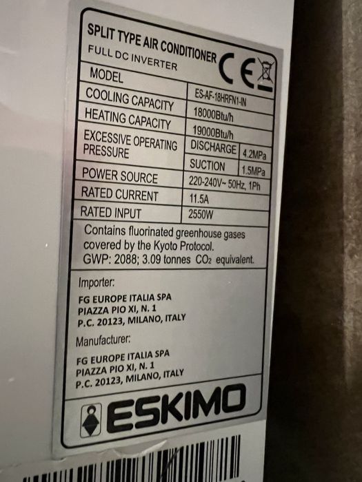 Климатик Eskimo 18000