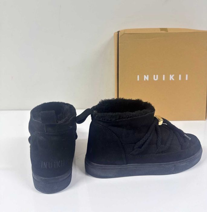 INUIKII Classic Low Black Suede (Много Запазени) – Размер 38 (24.5 см стелка)