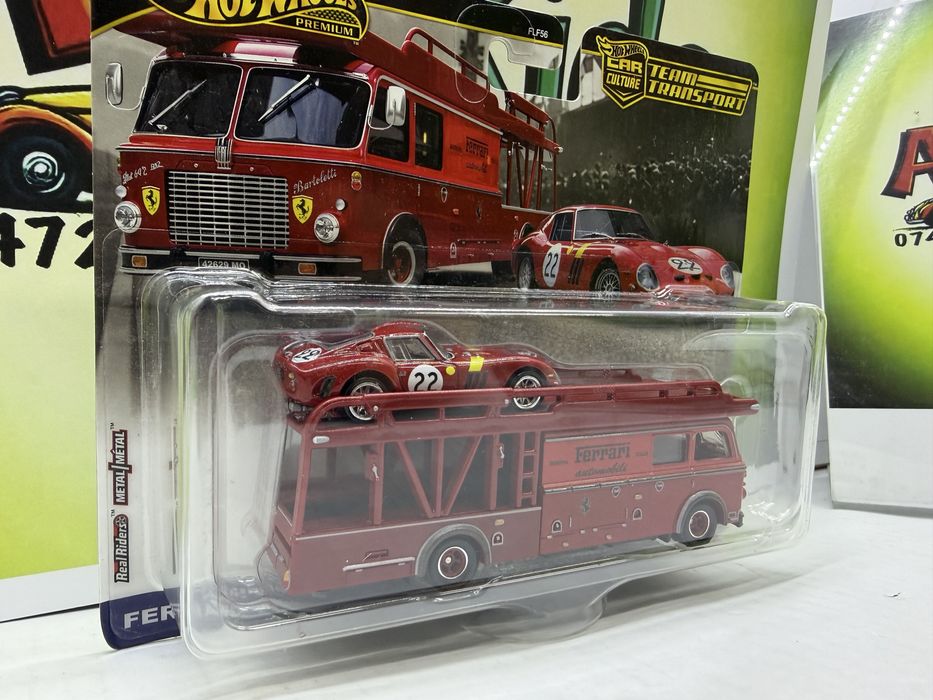 Hot Wheels Premium Ferrari 250 Gto / Fiat 642 RN2 macheta 1:64