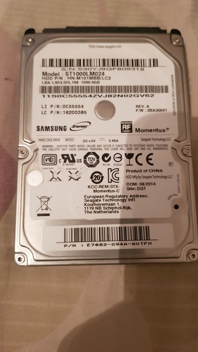 Жесткий диск 1 терабайт для ноутбука