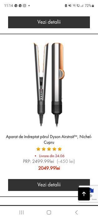 Dyson Airstrait 2 in 1 placa de indreptat parul.