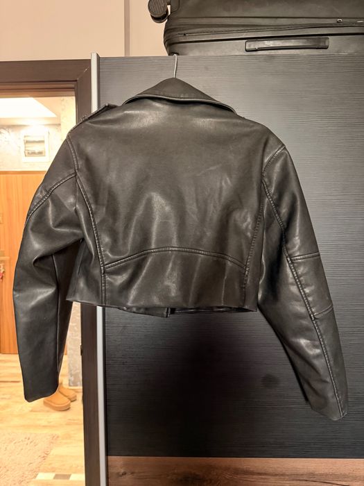 Сиво кожено яке Reserved