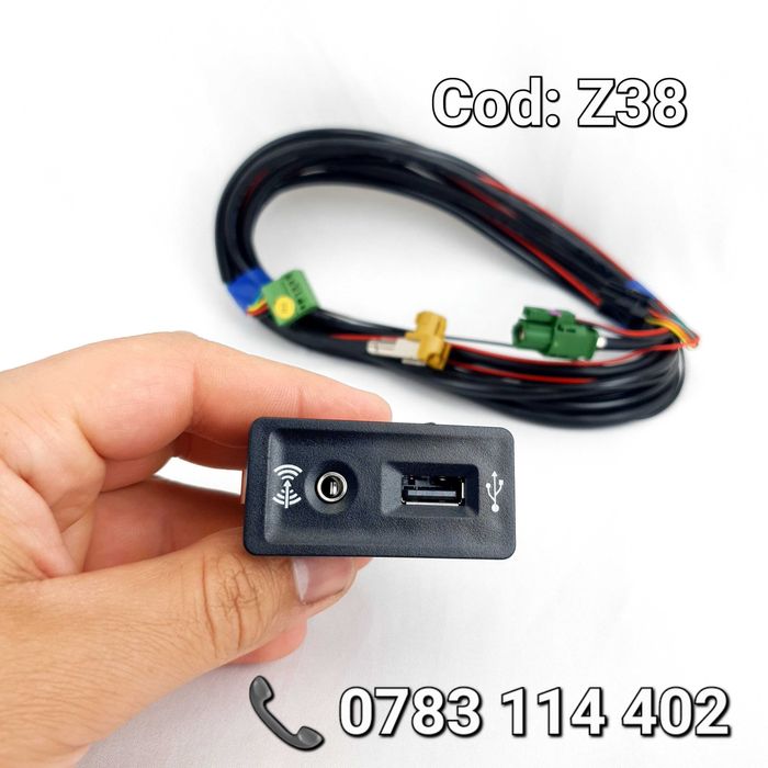 Port USB + Cablu Pt MIB2–Pt Apple Carplay–Android Auto–App Connect–Z38
